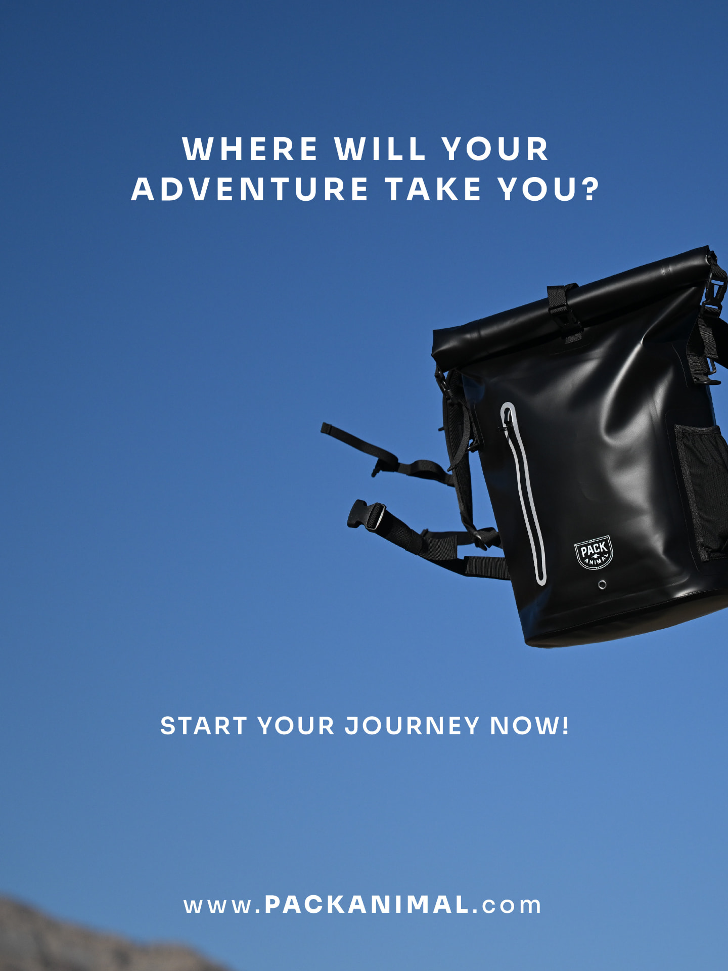 Pack Animal adventure backpack lifestyle ad