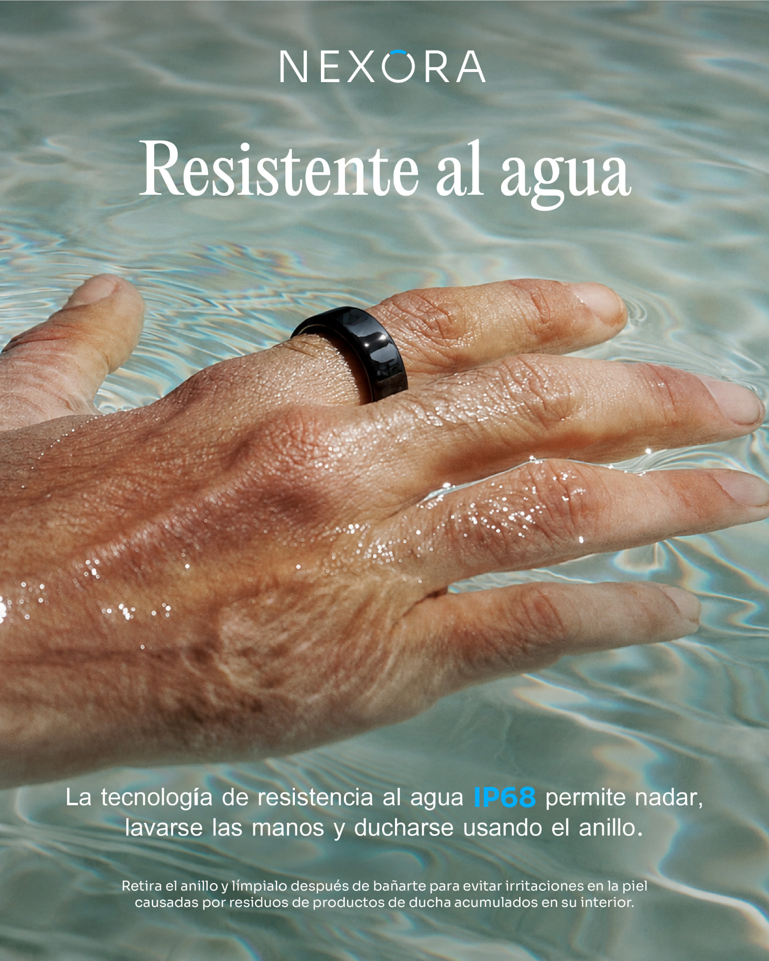 NEXORA smart ring water resistance ad